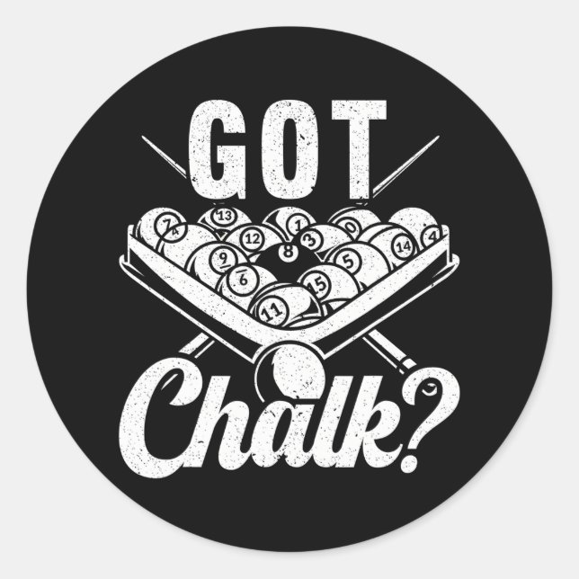 Adesivo Consegui o Jogador de Piscina do Challiard Snooker (Frente)