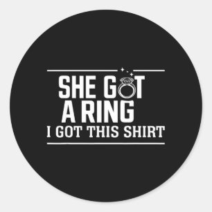 Adesivo Conseguiu um Anel Consegui esta Camisa Piada de Ca
