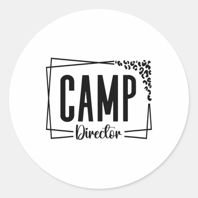 Adesivo Conselheiro Diretor de Acampamento Design Divertid (Frente)