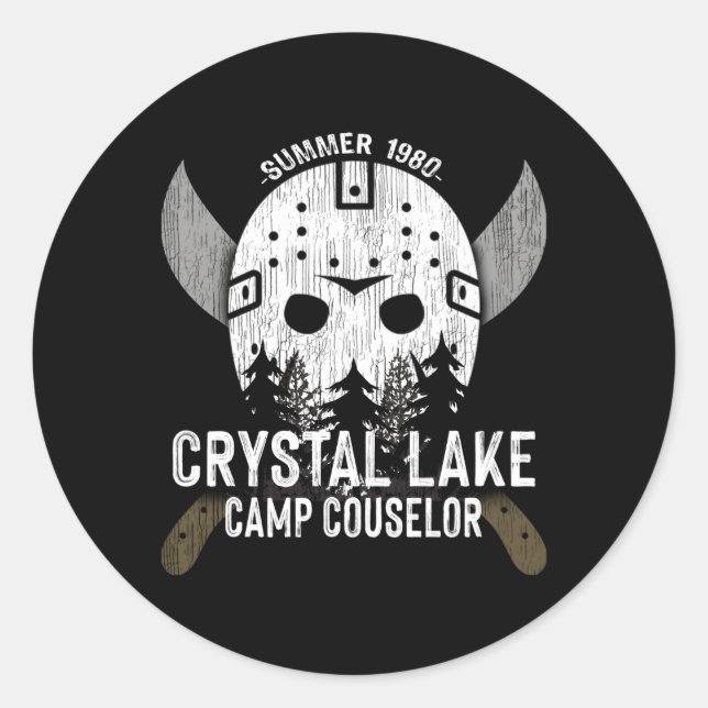 Adesivo Conselheiro do Crystal Lake Camp Hockey com Ventil (Frente)