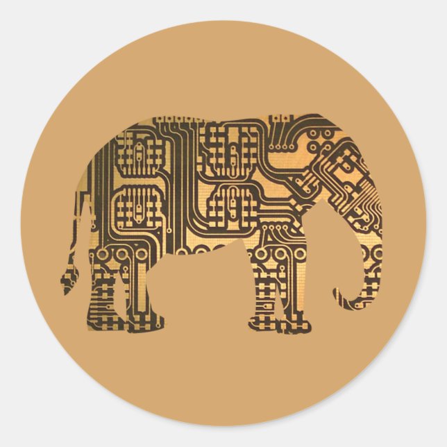 Adesivo Conselho de Circuito de Elefante de Cobre (Frente)