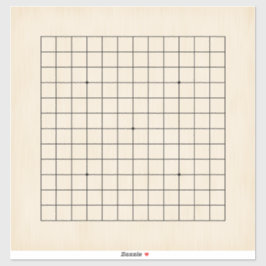 Adesivo conselho Goban de 13x13 personalizável de 14" x14"