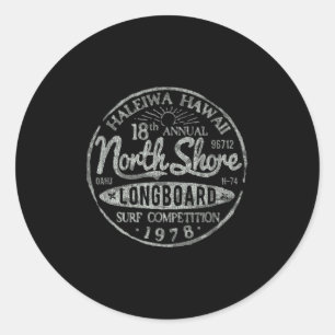 Adesivo Conselho longo de North Shore Surf Vintage Hawaii