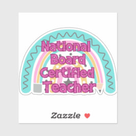 Adesivo Conselho Nacional Certified Professor Rainbow Pink