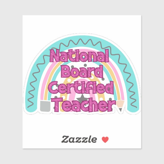 Adesivo Conselho Nacional Certified Professor Rainbow Pink (Folha)