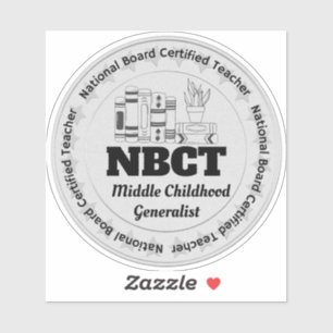 Adesivo Conselho NBCT Certified Professor na Infância Médi