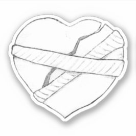 Adesivo Consertando um Coração Partido Esboço