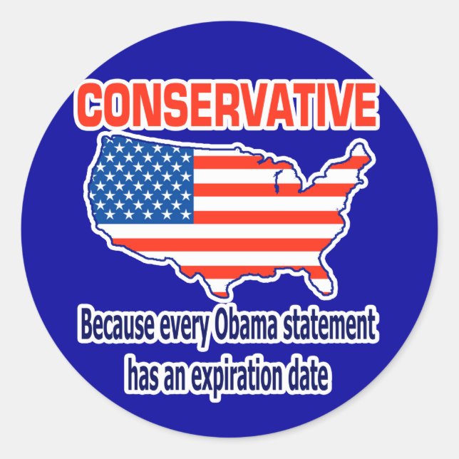 Adesivo Conservador - Anti Obama (Frente)