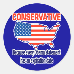 Adesivo Conservador - anti Obama