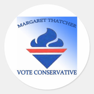 Adesivo Conservador do voto de Margaret Thatcher