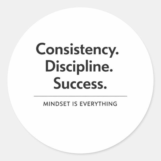 Adesivo Consistency Discipline Success Gift Sticker (Frente)