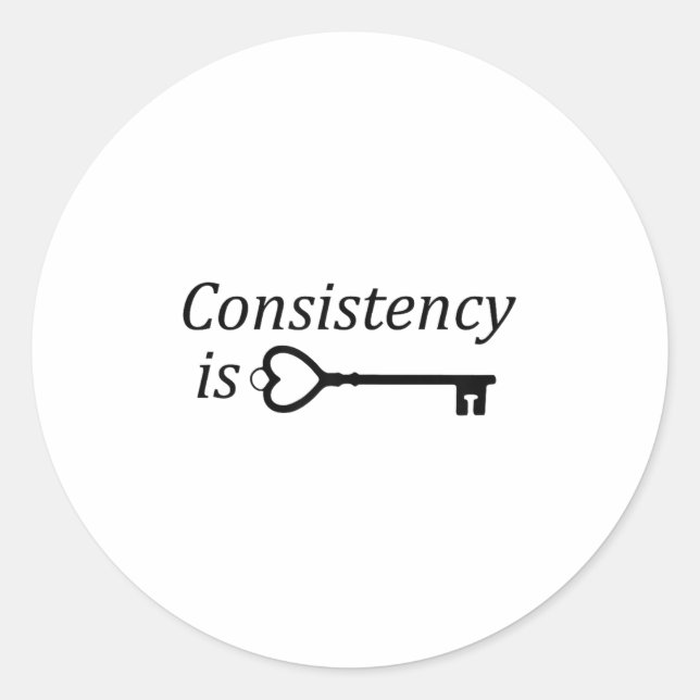 Adesivo Consistency Is Key Motivational Gift  (Frente)