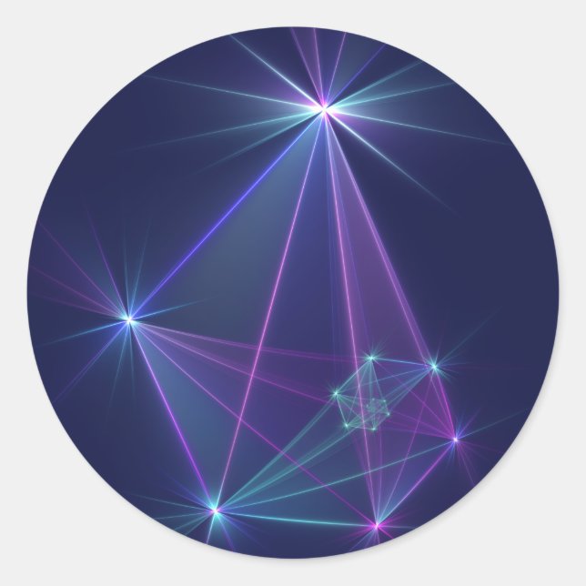 Adesivo Constelação, Arte Fractal Fantasia Abstrata (Frente)