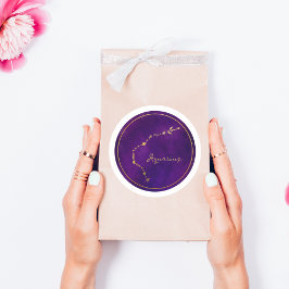 Adesivo Constelação de Aquarius Gold Foil Zodiac