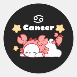 Adesivo Constelação de Cancer Cozy Bunny Whimsical & Crab