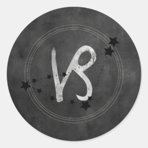 Adesivo Constelação de dieta zodioca de Capricórnio prata