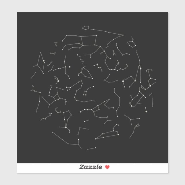 Adesivo Constelações no hemisfério Norte (Folha)