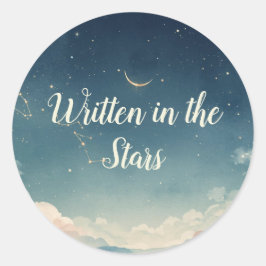 Adesivo Constellation Baby Shower Favor Tag | Watercolor