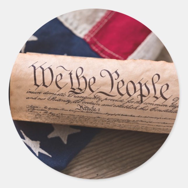 Adesivo Constituição dos EUA (Frente)