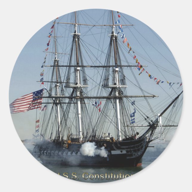 Adesivo Constituição dos EUA disparando canhões (Frente)