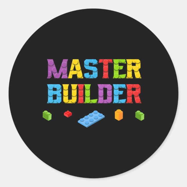 Adesivo Construção de Bloco do Master Builder para (Frente)