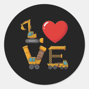 Adesivo Construção do Amor de São Valentim Escrito com Cam