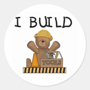 Adesivo Construção eu construo o camiseta e os presentes