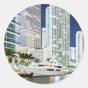 Adesivo Construções ao longo do rio Riverwalk de Miami