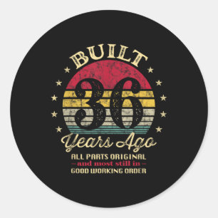 Adesivo Construído há 36 anos, 36.º aniversário e todas as