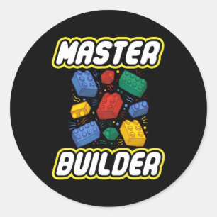 Adesivo Construtor de Blocos Mestre do Brick Builder