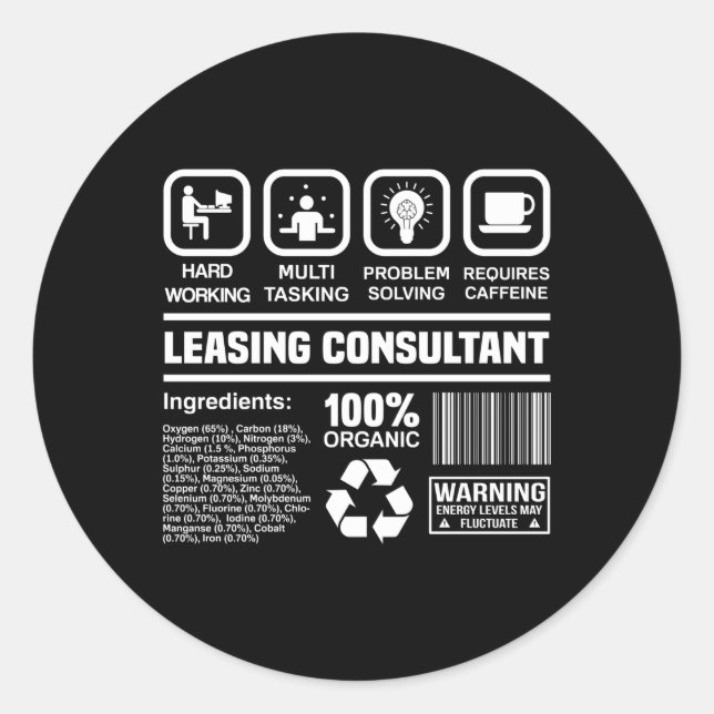 Adesivo Consultor de leasing de consultoria (Frente)