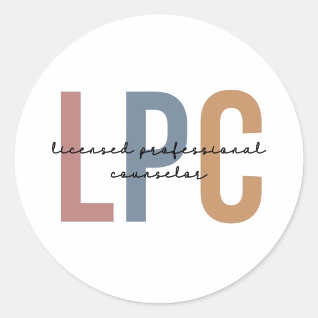 Adesivo Consultor profissional licenciado LPC (Frente)