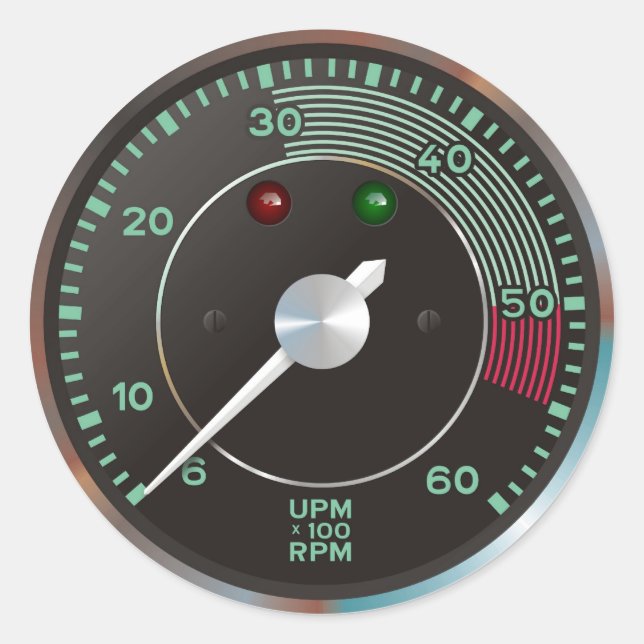 Adesivo Contador clássico 356 rev, antigo carro desportivo (Frente)