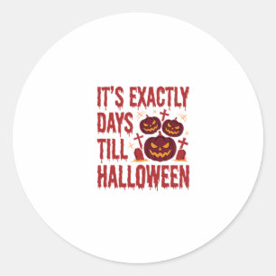 Adesivo Contagem Regressiva de Halloween Abóboras Cemitéri