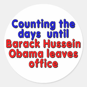 Adesivo Contando os dias até Barack Hussein Obama…