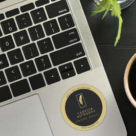 Adesivo Contato de Marketing Notório de Folha Dourada de P