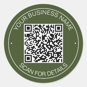 Adesivo Contato Inteligente do Código QR Verde do Moss Esc