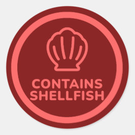 Adesivo Contém Alergias a Mariscos e Peixes Aviso Alimenta