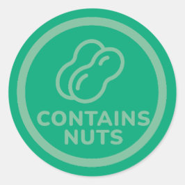Adesivo Contém Loucos Alergia Advertência De Amendoim De C