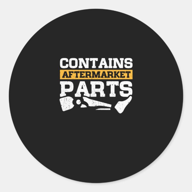 Adesivo Contém Partes No Mercado, Parte Amputeia, Prostéti (Frente)