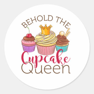Adesivo Contemplem o Cupcake Rainha Cupcakes Lover Baker
