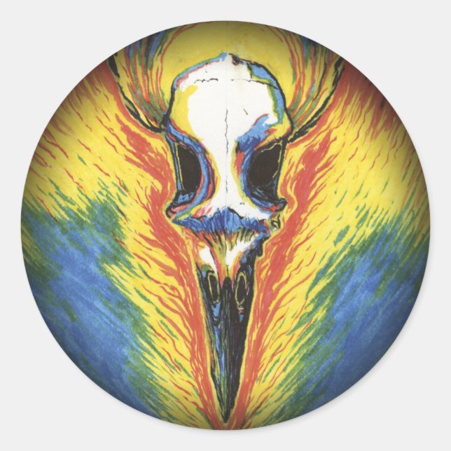 Adesivo Contemplem! O Pássaro Branco-Osso (Frente)