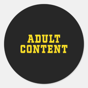 Adesivo Conteúdo de Adultos