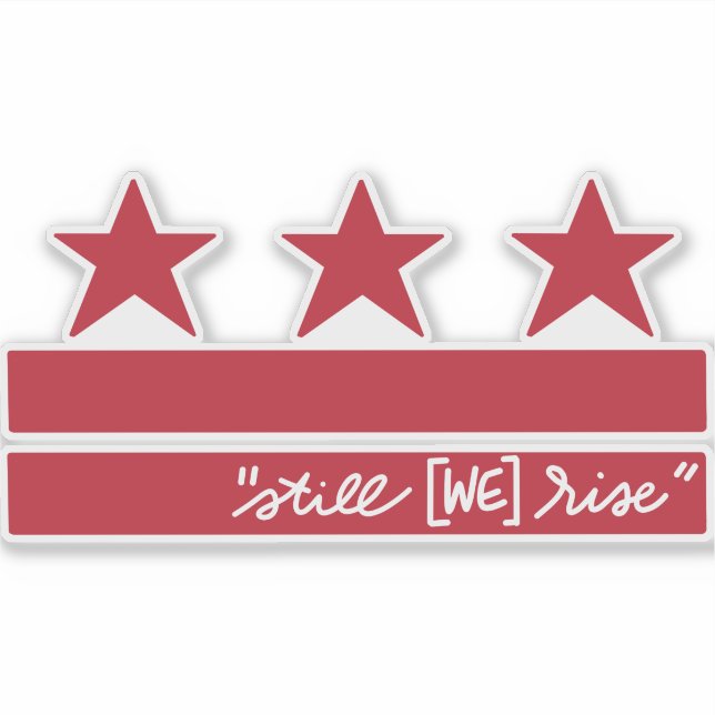 Adesivo Continua a erguer-se, DC! (Frente)