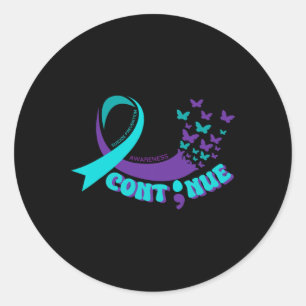 Adesivo Continuar A Borboleta Semicolon Roxo Fo