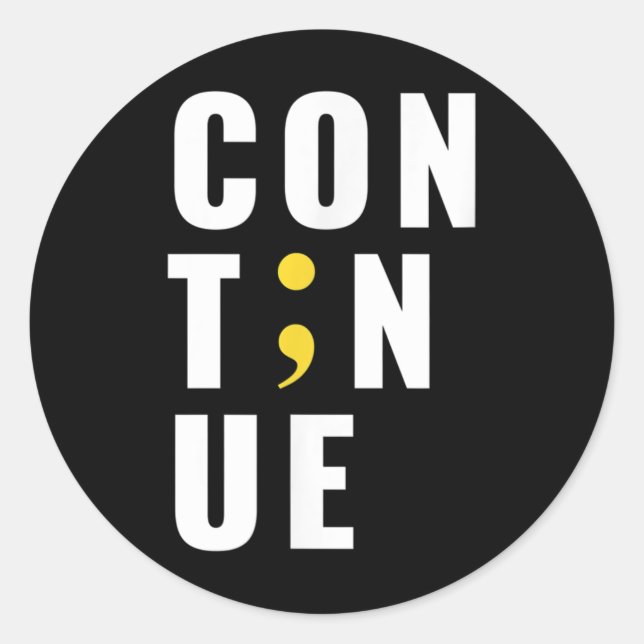Adesivo Continuar a Sensibilização para a Saúde Mental com (Frente)