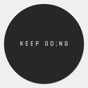 Adesivo Continuar a Sensibilizar a Saúde Mental Semicolon