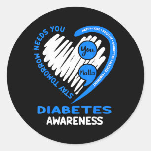 Adesivo Continue - Apoie a Consciencialização da Diabetes