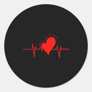 Adesivo Continue Batendo! Ekg Batimento Cardíaco Válvula d