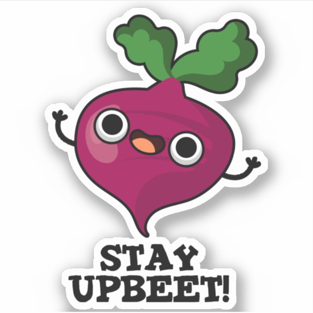 Adesivo Continue Engraçado, Veggie Beet Pun (Frente)